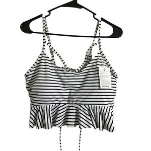 Cocoship black/white lightly padded striped swim stop. Various sizes. New